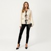 Anna-Kaci Women's Long Sleeve Rib Knit Cardigan with Contrast Trim and Ribbon Tie Front - 3 of 4