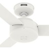 Hunter 44" Presto Ceiling Fan Matte White Finish - Modern Design for Indoor Use, Whisper-Quiet Motor, Wall Control Included - 2 of 4