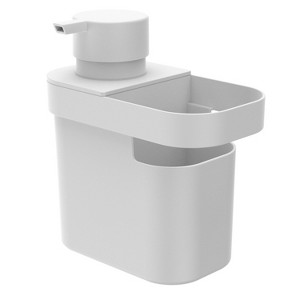 OU 22oz Soap Dispenser, Kitchen Soap Pump, Sponge & Dish Brush Holder Organizer with Drainage, Compatible with Gel & Dish Soaps - 1 of 4