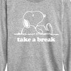 Boys' - Peanuts - Take A Break Long Sleeve Graphic T-Shirt - 2 of 4