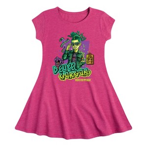 Girls' - Monster High - Deuce Gorgon Fit & Flair Cap Sleeve Dress - 1 of 3