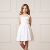 Hope & Henry Girls' Sleeveless Special Occasion Sun Dress with Bow Back Detail and Embroidery, Toddler - 2 of 4