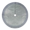 Northlight 48" Gray and Silver Faux Fur Snake Skin Pattern Christmas Tree Skirt - 4 of 4
