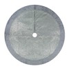 Northlight 48" Gray and Silver Faux Fur Snake Skin Pattern Christmas Tree Skirt - image 3 of 4