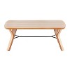 Folia Mid-Century Modern Coffee Table in Natural Wood by LumiSource - 4 of 4