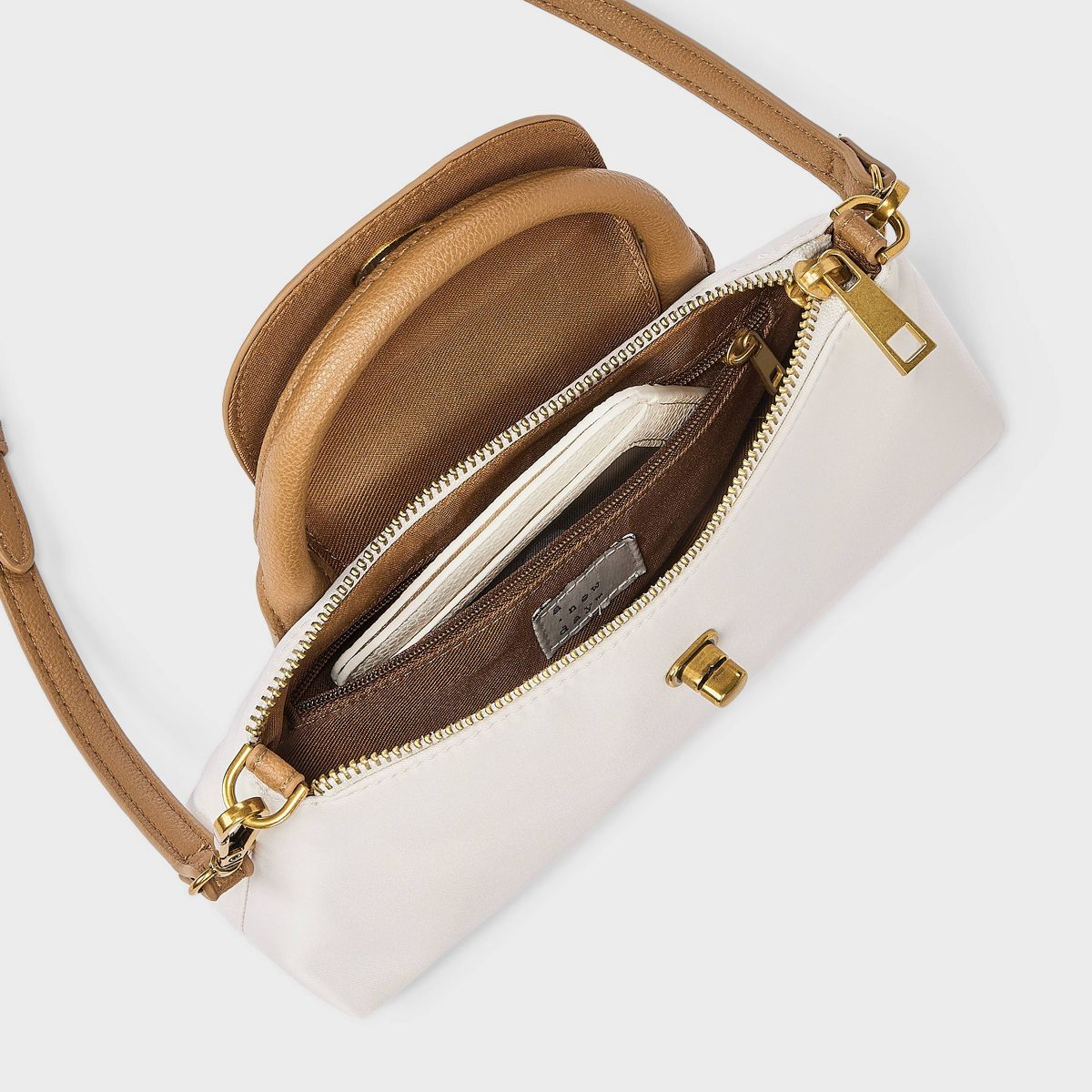 Elongated Nylon Top Handle Crossbody Bag - A New Day™ - thumbnail 7