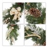 MOEPISY Christmas Garland with 20 Led Lights, 6 Ft Pre-Lit Gold Xmas Garland with Faux Antlers Bow-Knot Ball Ornaments - 4 of 4