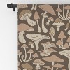 Avenie Mushrooms In Neutral Brown Set of 2 Panel Blackout Window Curtain - Deny Designs - 4 of 4