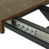 Dexmalle  Retro Rectangular Stretch Dining Table With Black Embossed Center Plate - 4 of 4