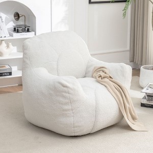 NicBex Teddy Fabric Bean Bag Chair with Memory Foam,Fluffy Lazy Sofa Chair for Adults and Kids,Modern Lounge Chair for Living Room - 1 of 4