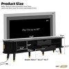 Up to 75" TV, Mid-Century Modern Fluted TV Stand with Tambour 360° Sliding Door, TV Console with Adjustable Side Partitions - 3 of 4