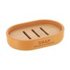Evideco French Home Goods Chic Polyresin Soap Dish with Draining Bamboo Insert - 2 of 4