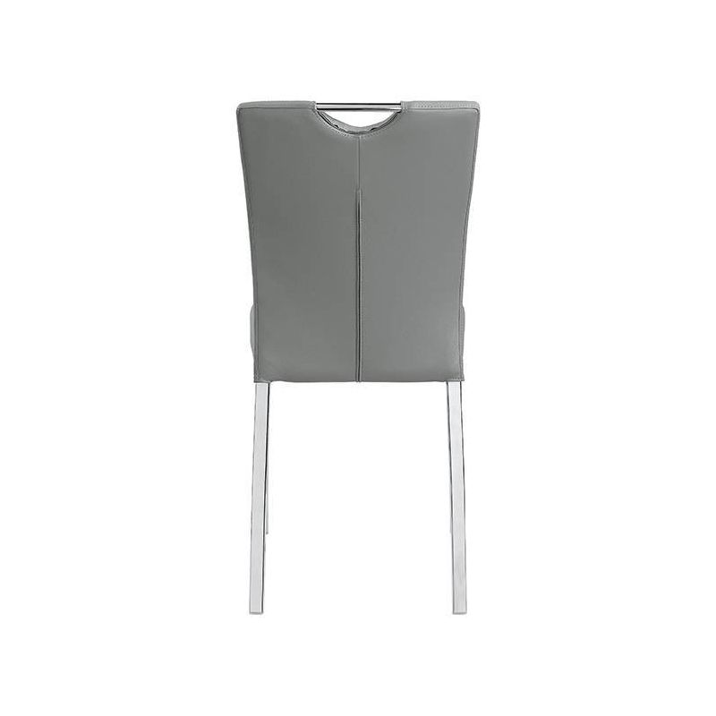 Set of 2 17&#34; Pagan PU Side Chairs Gray/Chrome Finish - Acme Furniture, 6 of 9