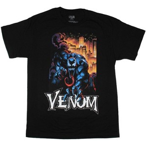 Marvel Men's Venom City Takeover Full Color Adult Short Sleeve T-Shirt - 1 of 3