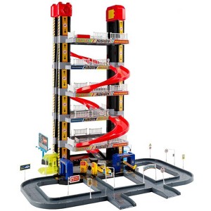 Topteng Intelligent Car Park- Car Parking Garage Toy with 8 Cars - 1 of 4