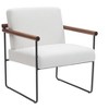 Accent Armchair – Comfortable Upholstered Lounge Chair with Curved Armrests,Chair for Living Room, Bedroom, Study, and Home Office(BEIGE) - 4 of 4