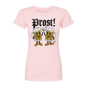 Women's - Instant Message - Oktoberfest Prost Beers Fitted Graphic T-Shirt - 1 of 3