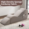 SYFERLORY Ergonomic Yoga Chair with Ottoman - Recliner with Side Pockets & Waist Pillow for Stretching and Relaxing - Fits Living Room or Bedroom，Gray - 4 of 4