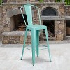 Emma and Oliver Commercial Grade 4 Pack 30" High Metal Indoor-Outdoor Barstool with Back - 2 of 4