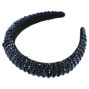 Unique Bargains Crystal Headband Rhinestone Hairband for Women 1.2 Inch Wide 1Pcs - 1 of 4