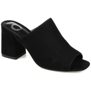 Journee Collection Womens Adelaide Peep Toe Slip On Block Heel Sandals - 1 of 4