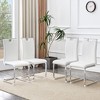NicBex Modern High-End Set of 4 Dining Chairs with Mirrored Metal Legs & Spring Package,Minimalist Upholstered Office Chairs,Living Room Chairs - 2 of 4