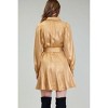 Women's Button Down Skirt Mini Dress - current air - 3 of 4