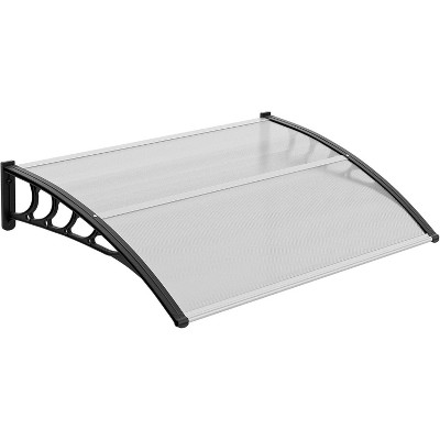 VINGLI Window Awning Door Canopy, 40" x 40" Awnings for Doors Polycarbonate Cover Outdoor Door Canopy
