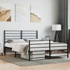 vidaXL Robust Steel Double Bed Frame with Headboard & Footboard, Metal Slats Support - 2 of 4