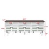 NicBex TV Stand for 65 Inch TV with Glass Door,TV Entertainment Center with 3 Down Drawer and Open Shelves,TV Console Table for Living Room,White+Gray - 3 of 4