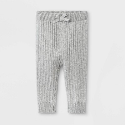 Image of Baby Rib Knit Sweater Leggings - Cat & Jack™ Gray 3-6M