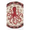 Earth Rugs Durable Red Octopus Coaster – Rustic Nautical Kitchen Accent 5"x5" - 3 of 3