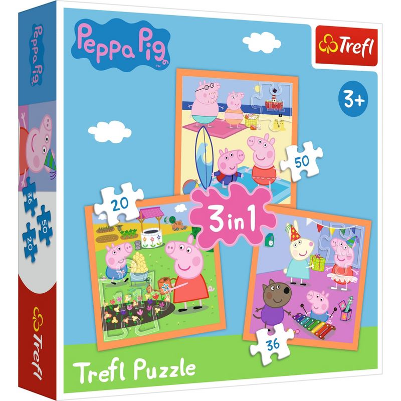 Trefl PeppaPig 3 in 1 Jigsaw Puzzle - 106pc: Family Activity, Creative Play, Educational, Animal Theme, 2 of 6