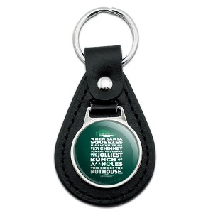 National Lampoons Christmas Vacation Jolliest Bunch Black Leather Keychain - 1 of 4