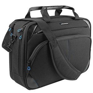 Laptop Bag 15 Inch Briefcase Messenger Bag Water Repellent Computer Case Shoulder Bag - 1 of 4