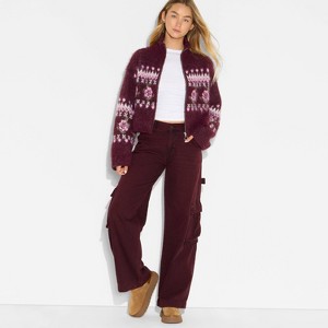 Women's Full Zip Mock Turtleneck Cardigan - Wild Fable™ - 1 of 3