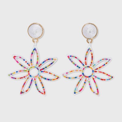  SUGARFIX by BaubleBar Colorful Flower Drop Earrings 