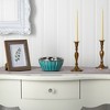 Nearly Natural 7.25-in Teal Vase with Silver Burnishing - 2 of 2