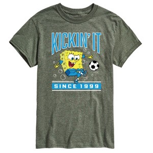 Men's - Spongebob Squarepants - Kickin It Since 1999 -Men's Short Sleeve Graphic T-Shirt Short Sleeve Graphic T-Shirt - 1 of 4