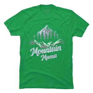 Men's Design By Humans Mountain Mama Camping Adventure Mom By Flowerr T-Shirt - 1 of 2