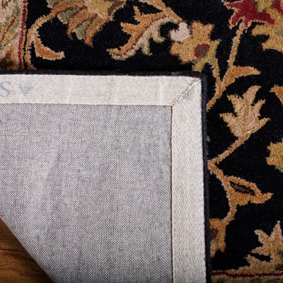 Heritage Black and Red Hand-Tufted Wool Area Rug 2' x 3'