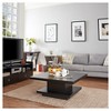 Traci Contemporary Pagoda Style Coffee Table Black - HOMES: Inside + Out - image 2 of 4
