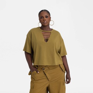 KBB by KAHLANA Women's Short Sleeve T-Shirt 'The Cut Out Tee' - 1 of 3