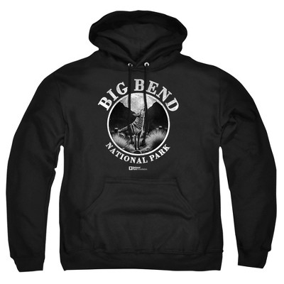 Men's Big Bend National Park Coyote In The Moonlight  Dark Pull-Over Hoodie