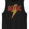 ACDC Lightning Bolt Logo Adult Black Graphic Tank Top - 2 of 3