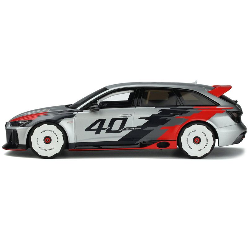2020 Audi RS 6 GTO Concept #40 Gray Metallic with Graphics "40 Years of Quattro" 1/18 Model Car by GT Spirit, 4 of 7