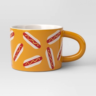 16oz Stoneware Hot Dog Mug Brown - Room Essentials™