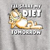 Boys' - Garfield - Start My Diet Tomorrow Graphic Long Sleeve Fleece Sweatshirt - image 2 of 4