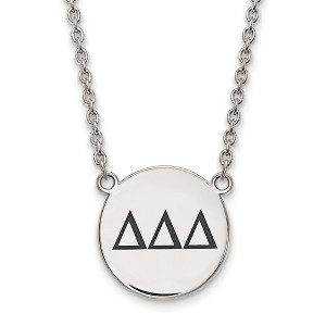 Black Bow Jewelry Sterling Silver Delta Delta Delta Greek Life Necklace 18 Inch - 1 of 4