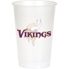 20oz 24ct Minnesota Vikings Football Reusable Cups: NFL Plastic Drinkware, Team Logo, Super Bowl, Clear, 5" Height - 2 of 3